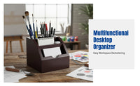 Wooden Business Card Holder, Multifunctional Pen Organizer, Desktop Office Storage, Minimalist Study Accessory