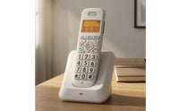 Backlit LCD Cordless Landline Telephone Numeric Keypad Handset Phone Memory Keys Base Station Phone Call Buttons