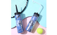 Ice Hockey Bottle Black Ribbed Cap Hockey Water Bottle Tall Narrow Shape Easy Drinking for Athletes