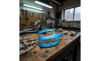Blue Anodized Chainring Wear Measuring Tool CNC-Machined Bike Chainring Wear Gauge Flat Plate Bike Chain Checker Rounded Edges