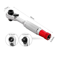 Slim Ratcheting Screwdriver Knurled Ratchet Screwdriver Straight Mini Ratchet Tight Areas for DIYers