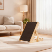 Adjustable Pet Scratching Board Foldable Cat Scratcher with Adjustable Height Standing Cat Scratcher  Wooden Frame for Cats, Small Dogs, Indoor
