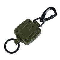 2 Pieces Sturdy Metal Retractable Clip Portable Retractable Keychain Clip Multi-Use Carabiner Badge Reel Strong Coil for Anglers, Fishing