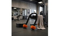 Orange Grip Ends Triceps Rope Handle Rubber Grips Tricep Rope Attachment Metal Connector Fitness Equipment Hanging Loop