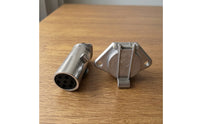 Threaded Metal Connector with Mounting Flange Aluminum Hardware Compact for Electricians