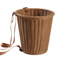 Imitation Rattan Backpack Picnic Basket Iron Frame Woven Carrying Basket Breathable