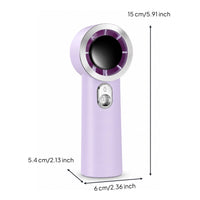 Mini Misting Fan Compact Handheld Misting Fan 3-Speed for Desk, Travelers
