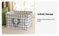 Foldable Cloth tote Collapsible Handled Tote Box Portable for Desktop, Parents