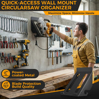 Wall-Mounted Circular Saw Storage Rack, Heavy-Duty Hook for Garage, Workshop, Construction Site, and Home