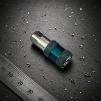 Knurled Grip Drill-Screwdriver Adapter Metal Hex Shank Socket Adapter Blue Body Driver Socket Adaptor Compact