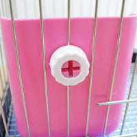 2-in-1 Hay Rack and Bunny Hay Feeder with Food Bowl, Cage-Mount Feeder for Guinea Pigs and Chinchillas, Metal Border Protector Design