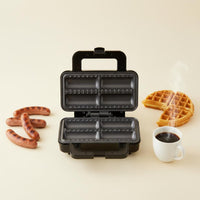 Double-Sided Heating Electric Hot Dog Cooker Easy to Clean Sausage Roll Creator Even Heat Non-Stick Sausage Baker 800W High-Power for Home