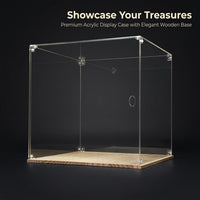 Clear Acrylic Display Case for Collectibles, Stackable Dustproof Protection Box, Showcase for Action Figures and Toys, Transparent Storage Organizer