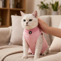 Cat Recovery Suit with fasteners, Modal Post Surgery Cat Clothes, Turtleneck Recovery Suit, Anti-Licking Cat Surgery Suit