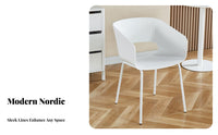 Nordic Design Modern Side Chair Creative & design Shell backrest Side Chair Easy to Clean Dining Seat Ergonomic backrestrest for Restaurant Owners, Interior Designers, Kitchen, Home Office, Living Room, Bedroom