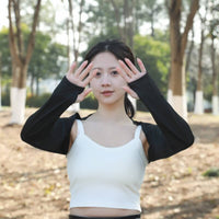 Breathable Ice Silk Sun Sleeves Lightweight Stand Collar Arm Sleeves UPF50+ Arm Cover Shawl Cool Touch for Cycling