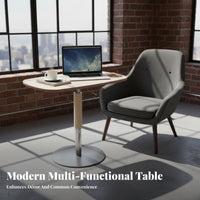 Multi-Functional Adjustable C-Table Space-Saving Household Furniture Waterproof Surface Vintage Inspired for Apartment Dwellers, Telecommuting Workers, Sofa Side, Living Room, Small Areas, Home Office