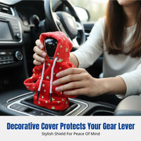 Creative Luminous Car Gear Cover, Plush Hoodie Style, Universal Gear Knob Protector, Decorative Accessory
