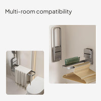 Suction Dish Cloth Rack, Foldable Towel Holder, Organizer
