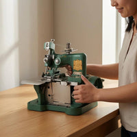 Metal Body Electric Overlock Sewing Machine Built-in Handwheel Tabletop Overlock Machine Seam Finishing Compact