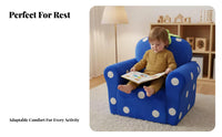 Cartoon Design Strawberry-Shaped Chair Soft Upholstery kids' Furniture Sturdy Frame Upholstered Armchair Materials for Girls, Toddlers, Parents, storytime Corner, Playroom, Bedroom, Living Room