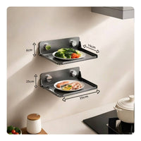Metal Kitchen Prep Shelf Dark Gray Home Storage