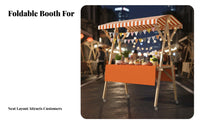 Easy Installation Foldable Market Stand Multi-Purpose Foldable Vendor Cart Long-Lasting Farmers Market Display Stand Strong Load-Bearing for Artisans, Small Business Owners, Caterers, Night Markets, Outdoor Events, Temporary Shops, Shopping Malls