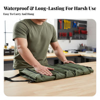 Waterproof Roll-up Tool Bag Long-Lasting Roll up Tool Bag 600D Oxford Material for Repair Technicians, Handymen, Workshop, Garage