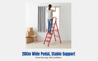 Folding Step Ladder, Multi-Purpose Iron, Wide Pedal, Indoor Use