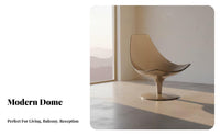 Dome-Shaped Dome Chair Light Luxury Upholstered Armchair Nordic Inspired Crafted Aesthetic for Interior Designers