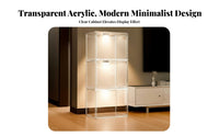 Acrylic Figure Showcase Imitation Glass Look Lego Display Box High Clearness Transparent Display Case for Collectors, Adults, Home, Study, Playroom