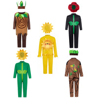 Kids Cosplay Plant Rose Flower Costume Role Play Sunflower Tree Performance Outfit