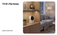 Home Observation Device Full Color Indoor Camera Pan Tilt Magnify for Homeowners, Pet Owners, Infant Room, Office, Garage
