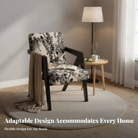 durable Wood Frame Single study Armchair mid-centurymid-century-era Modern Design V-Leg Cane Chair Ergonomic Lounge Seat Sturdy Construction for Readers, Adults, Homeowners, Study Room, Bedroom, Home Office