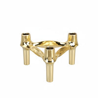 Light Luxury Design Tripod Taper Candle Holder Creative Centerpiece Modular Candle Holder Alloy Construction Stackable Candlestick for Restaurant, Tabletop, Wedding