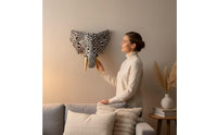 Elephant Head Wall Sculpture Geometric Elephant Head Wall Mount Art for Entryway, Office