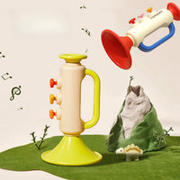 Toy Trumpet Handheld Trumpet with Handle Instrument Brightly Colored Instrument Sensory for Toddlers, Playroom, Home