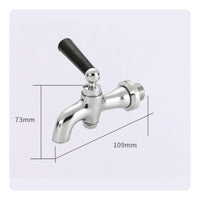 Polished Faucet with Lever Handle Threaded Dispenser Faucet Sturdy Beverage Dispenser Tap Leak-Proof for Tea Shops
