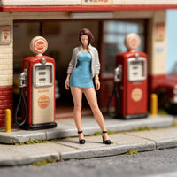 Dress Miniature Figurine Realistic Detail 1/64 Scale Female Figurine Detailed Resin Female Figure for Hobbyists