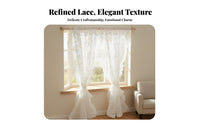 DIY Accessory 1:12 Scale Lace Curtain Scalloped Border 1:12 Scale Window Drapes Handmade for Crafters, Dioramas, Model Room