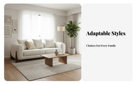 3-Seater Sofa Wabi-Sabi Inspired 3-Person Couch Nordic Design Living Room Seating for Apartment Dwellers, Young Adults, Lounge Area