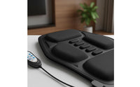 9 Intensity Levels Heated Back Massager Cushion Soothing Heat Vibrating Massage Seat Pad Customizable Settings Electric Chair Massager Wired Controller for Home, Office, Car