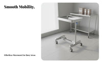 Stainless Steel Rolling Trolley Heavy Duty Movable Salon Trolley Tray Cart Medical Instrument Tray Stand for Hospital, Medical Facility, Spa