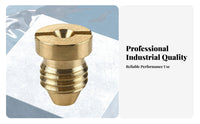 2 Pieces Universal Thread Brass Foam Cannon Nozzle Long-Lasting 1.1mm Orifice Nozzle Wide Compatibility for Car Detailers, DIY Enthusiasts