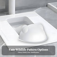 Squat Toilet Deflector Drill Installation Squatting Pan Splashing Guard Prevents Spillage Toilet Deflector for Children, Public Restrooms