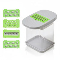 Simple Operation Multi-Function Vegetable Cutter Easy to Clean Potato Grater Box Stainless Steel Blades Kitchen Tool Detachable Design for Home Cooking