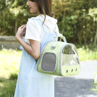 Pet Carrier Backpack Lightweight Small Animal Travel Bag Removable Washable Mat Clear View Animal Travel Bag for Pet Checkup Visits