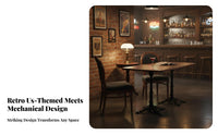 Tufted Banquette and Chair Set North American design Booth Seating Retro Design Ergonomic for Cafe, Dessert Shop