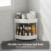 Space-Saving Multi-Tier Triangular Shelf Easy Installation Multi-Tier Corner Unit Large Capacity Organizer Rack Rustproof for Homeowners, Renters, Students, Bathroom, Laundry Room, Kitchen, Bedroom