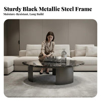 Italian design Round Stsingle-Top Table Minimalist Design Round Drum Coffee Table Luxury Aesthetic Living Room Furnishing Floating Effect for Interior Designers, Apartment Dwellers, Hotel Lobby, Lounge, Reception Area, Studio